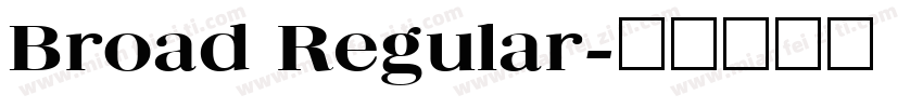 Broad Regular字体转换